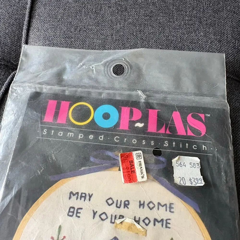 May Our Home Be Your Home Vintage Stamped Cross Stitch Kit by Golden Bee - 1980s